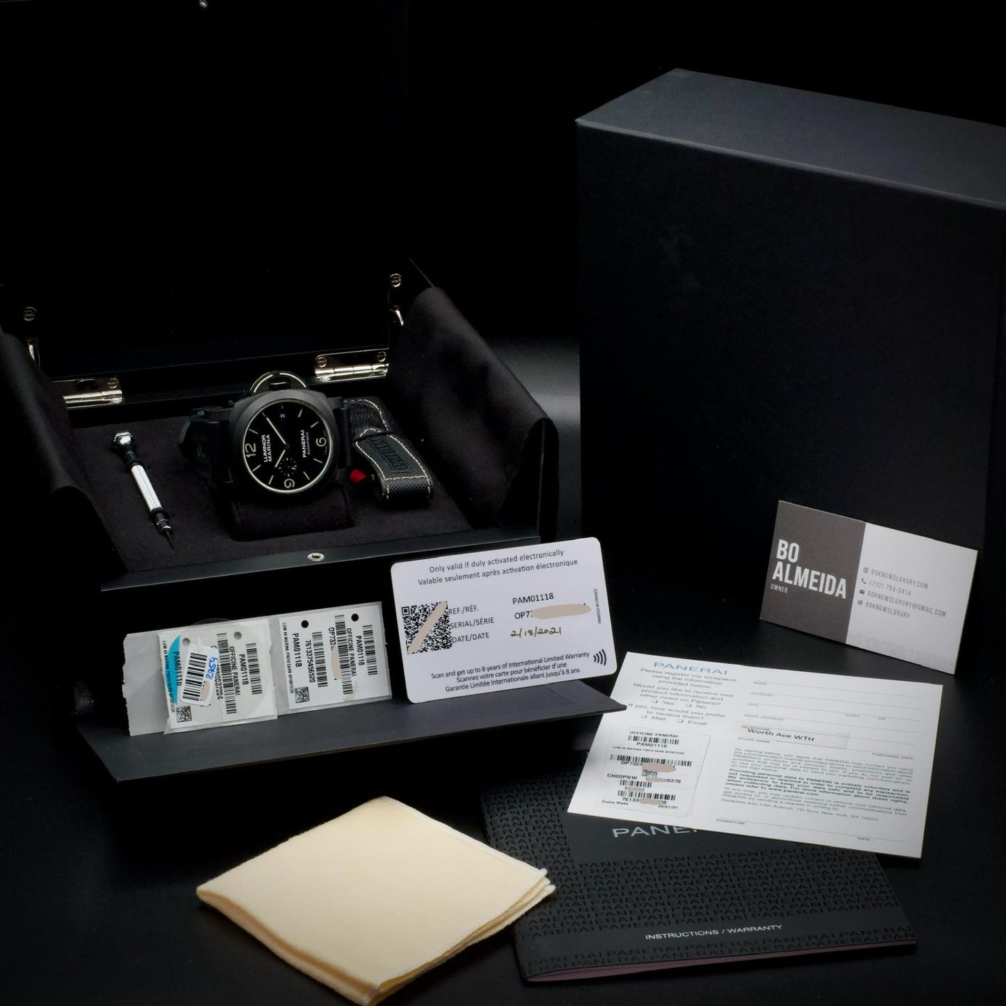 Panerai Luminor Marina Carbotech 44mm Limited 270 Pam01118 70 Year Warranty