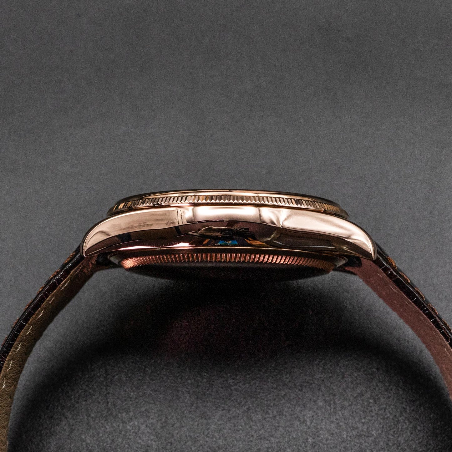 Rolex Cellini Date 50515 39mm Everose Gold Silver Guilloche Dial Box Papers 2018