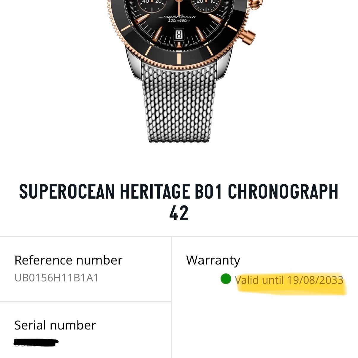 Breitling Superocean Heritage B01 Chronograph 42mm Steel Black Mesh Papers