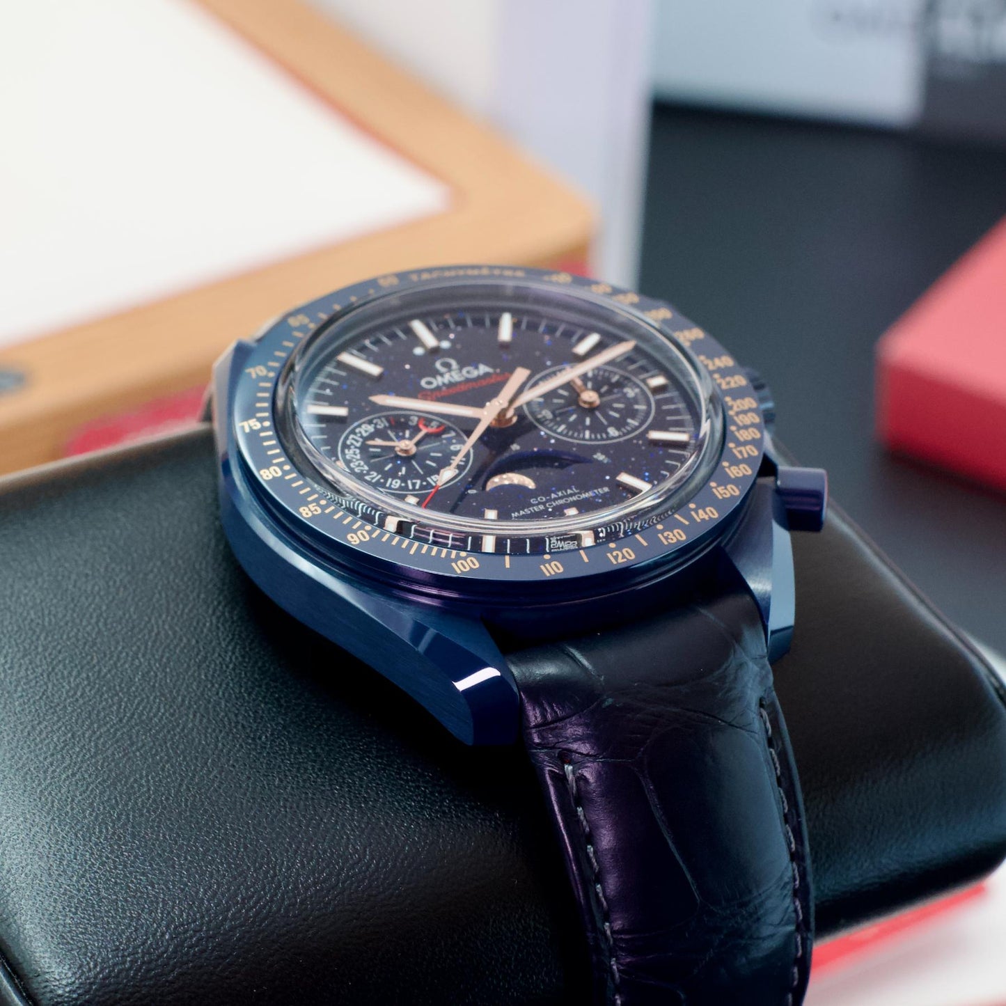 Omega Speedmaster Blue Side Moon Aventurine 44.25mm Ceramic 304.93.44.52.03.002