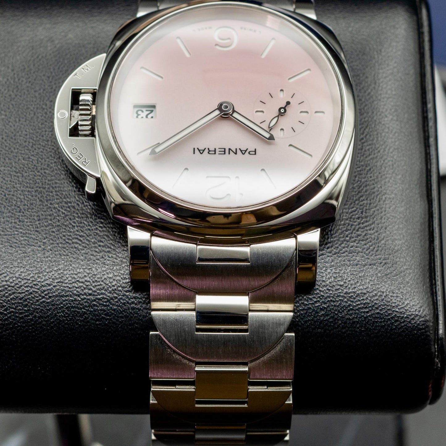 Panerai PAM01319 Luminor Due Pastello 38mm Pink Gradient Steel Bracelet