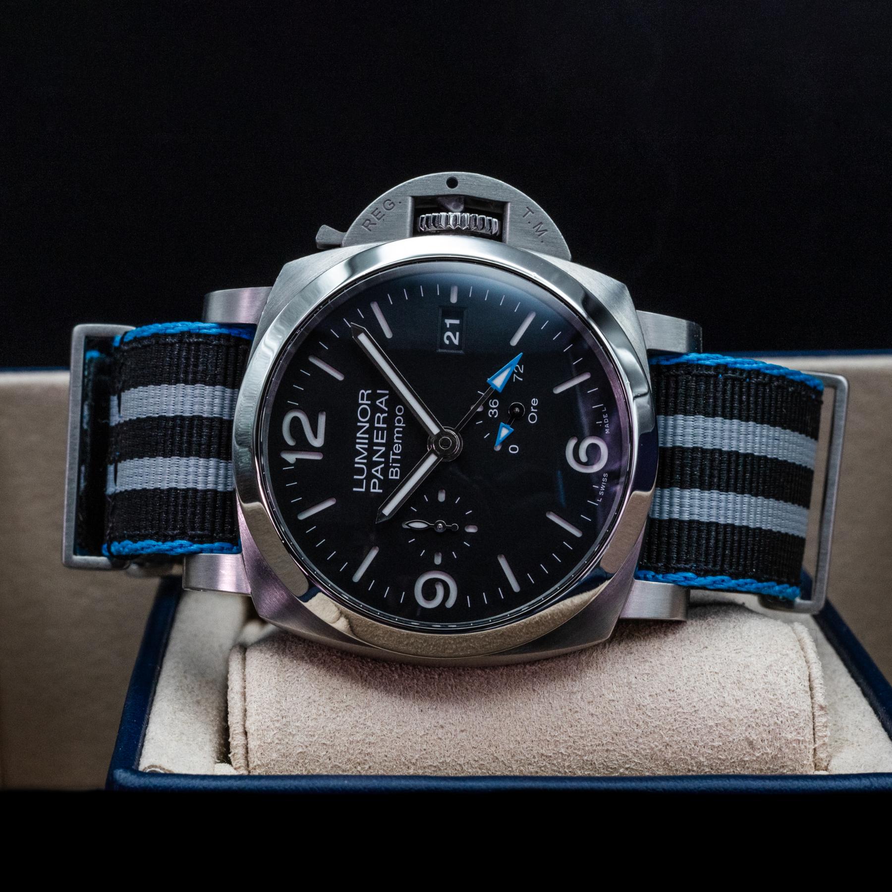 Panerai Luminor BiTempo PAM01360 44mm Steel Black Dial Box Papers 2024