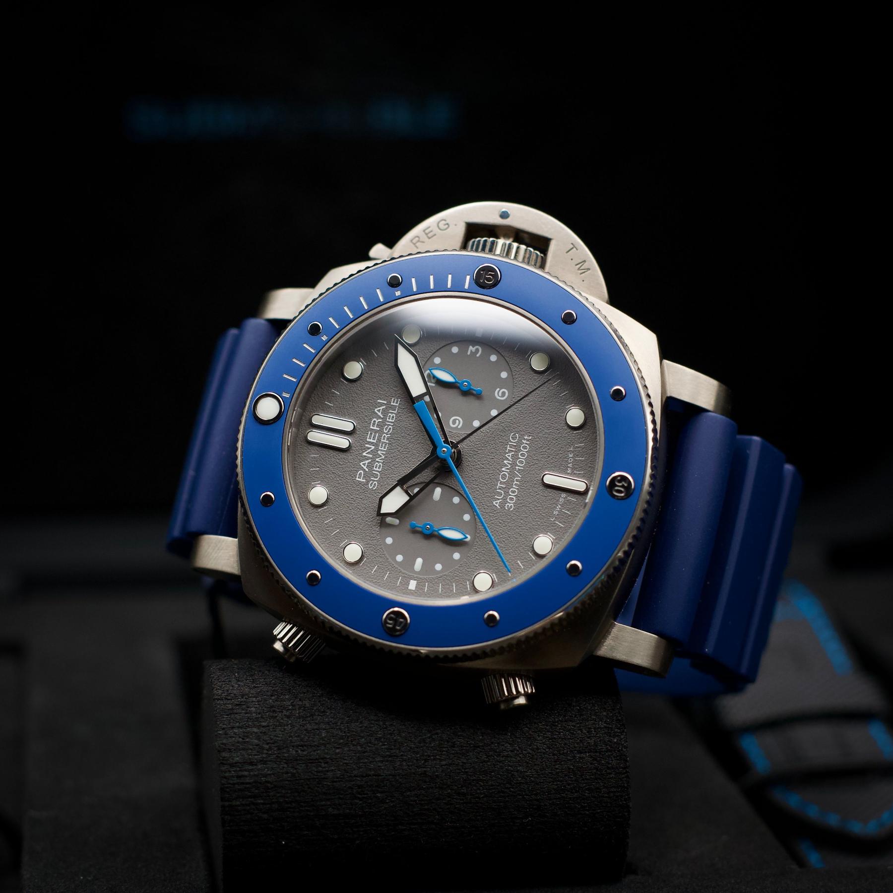 Panerai Submersible 1950 Automatic Stainless Steel Black Dial 42 PAM00982 B&P