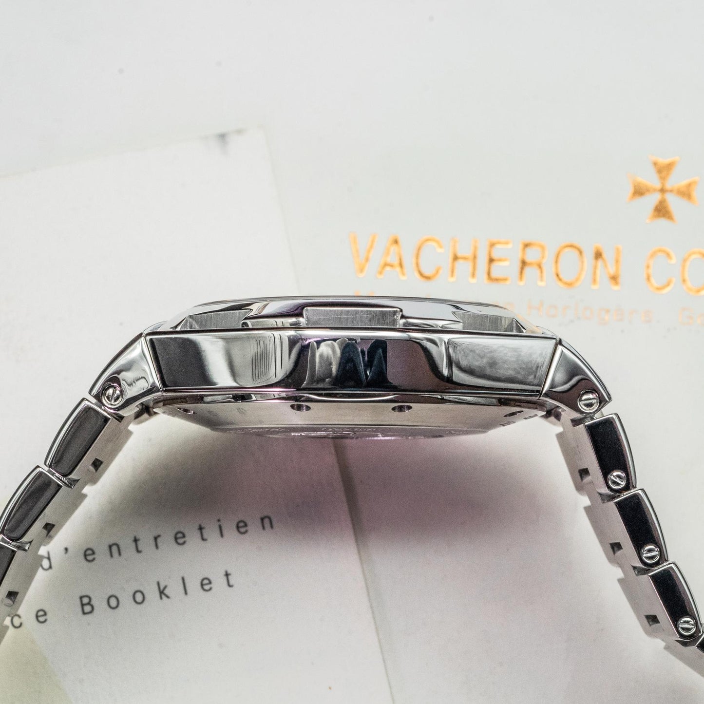 Vacheron Constantin Overseas Chronograph 49150 42mm Steel Black Dial Box Papers