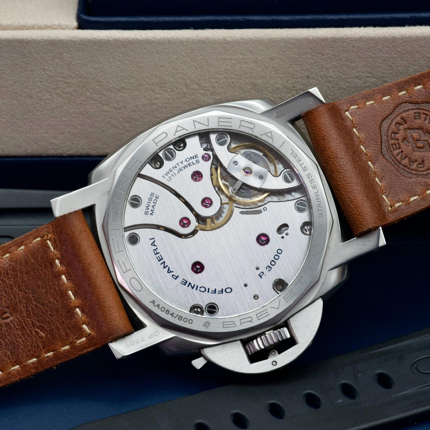 Panerai Luminor Tre Giorni Patina Stainless Steel Gradient Dial 47mm PAM01628