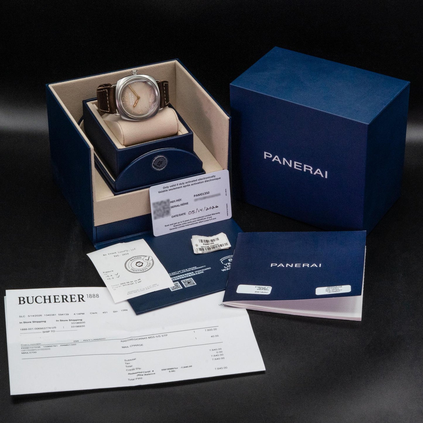 Panerai Radiomir Officine PAM01350 45mm Manual Wind Beige Dial Box Papers 2026