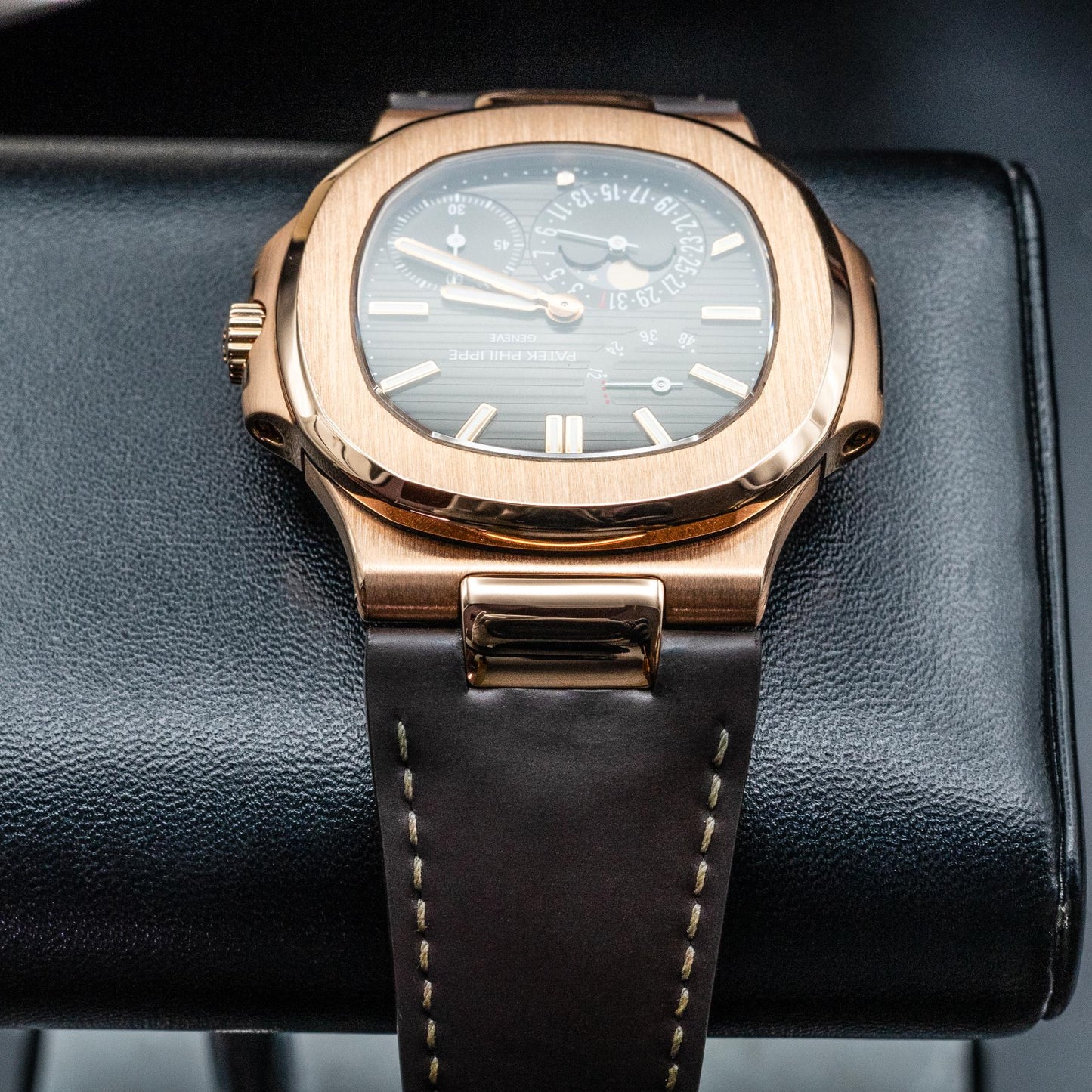 2016 Patek Philippe Nautilus 5712R-001 Rose Gold Brown Dial Top