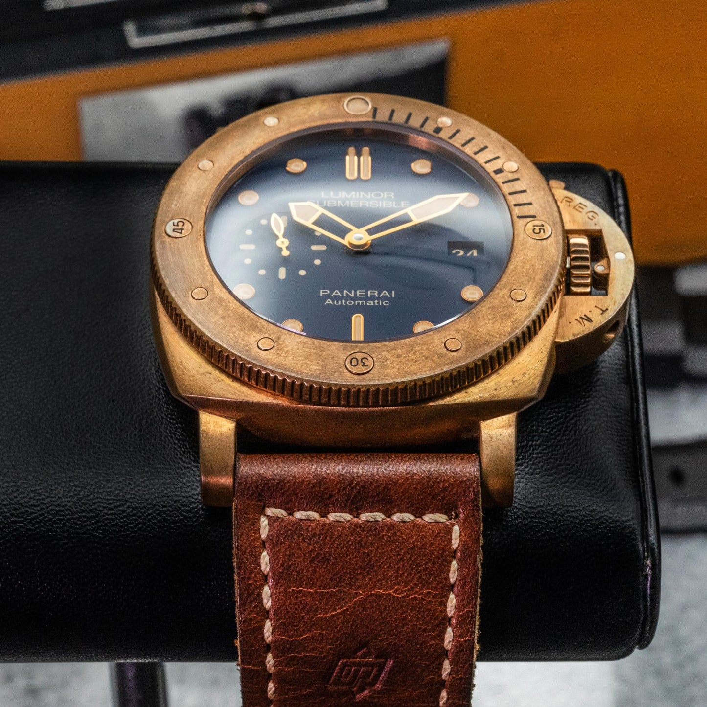 Panerai Luminor Submersible 1950 Bronzo PAM00671 47mm Blue Dial Box Papers 2017