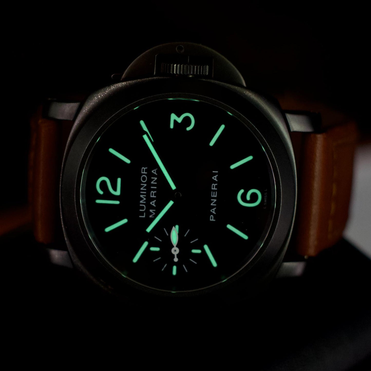 Panerai Luminor Marina B Series PVD Stainless Steel Case Black Dial PAM00004