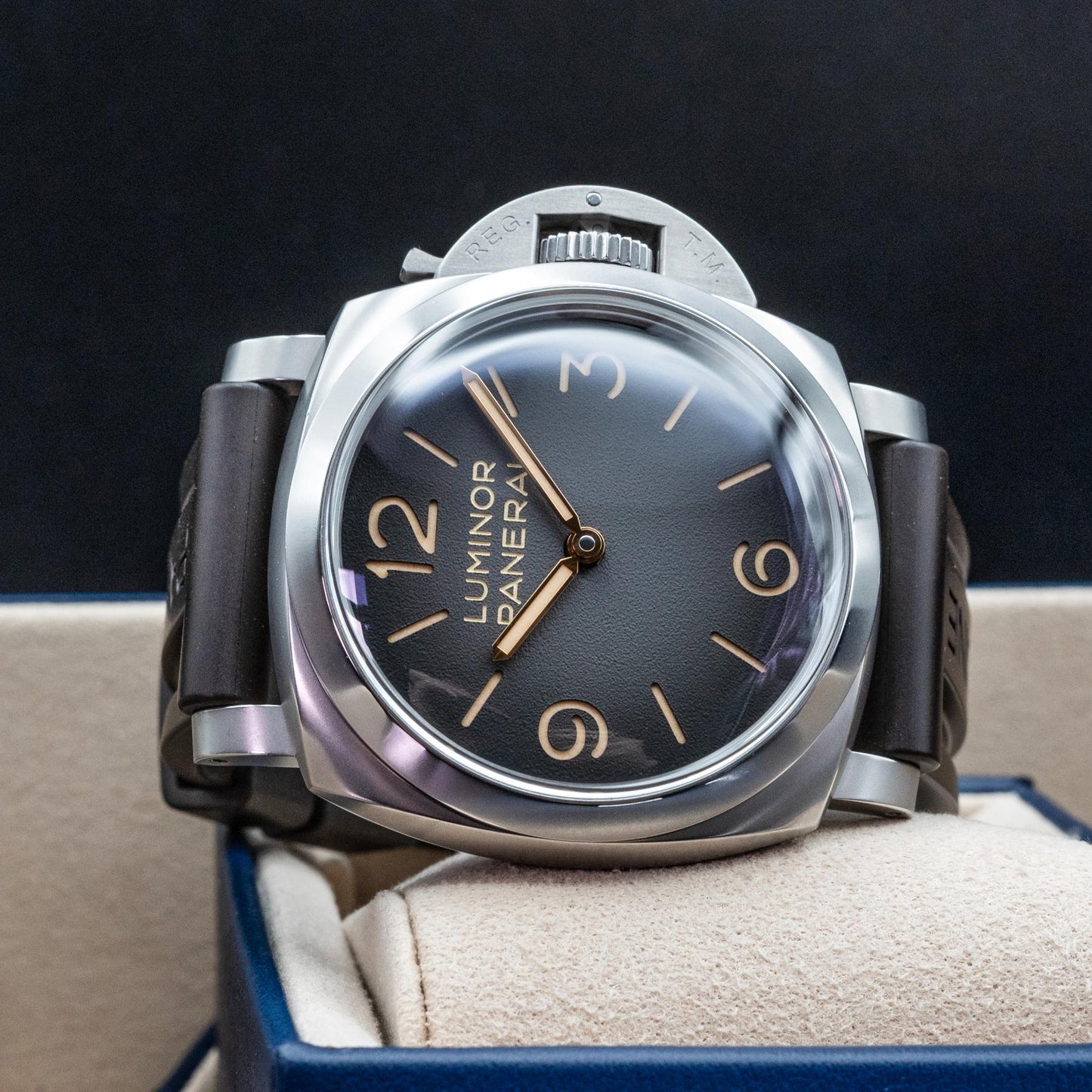 Panerai PAM 01628 Luminor Tre Giorni 47mm Patina Steel Grey Gradient Dial Box