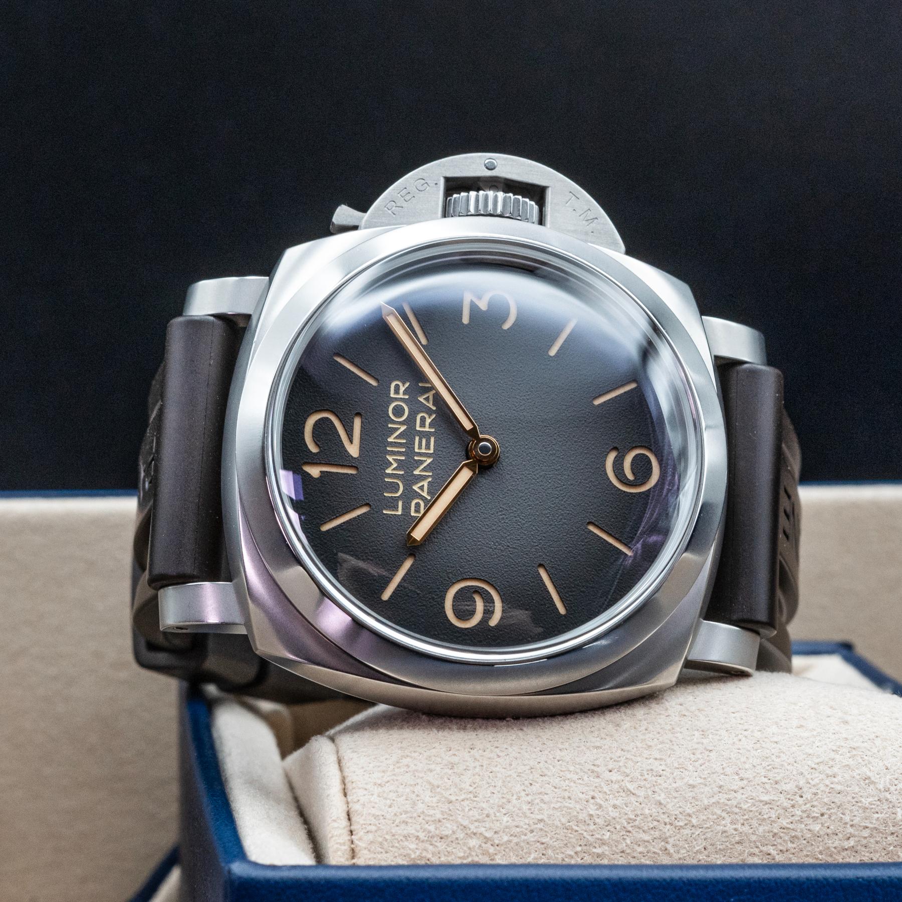 Panerai PAM 01628 Luminor Tre Giorni 47mm Patina Steel Grey Gradient Dial Box