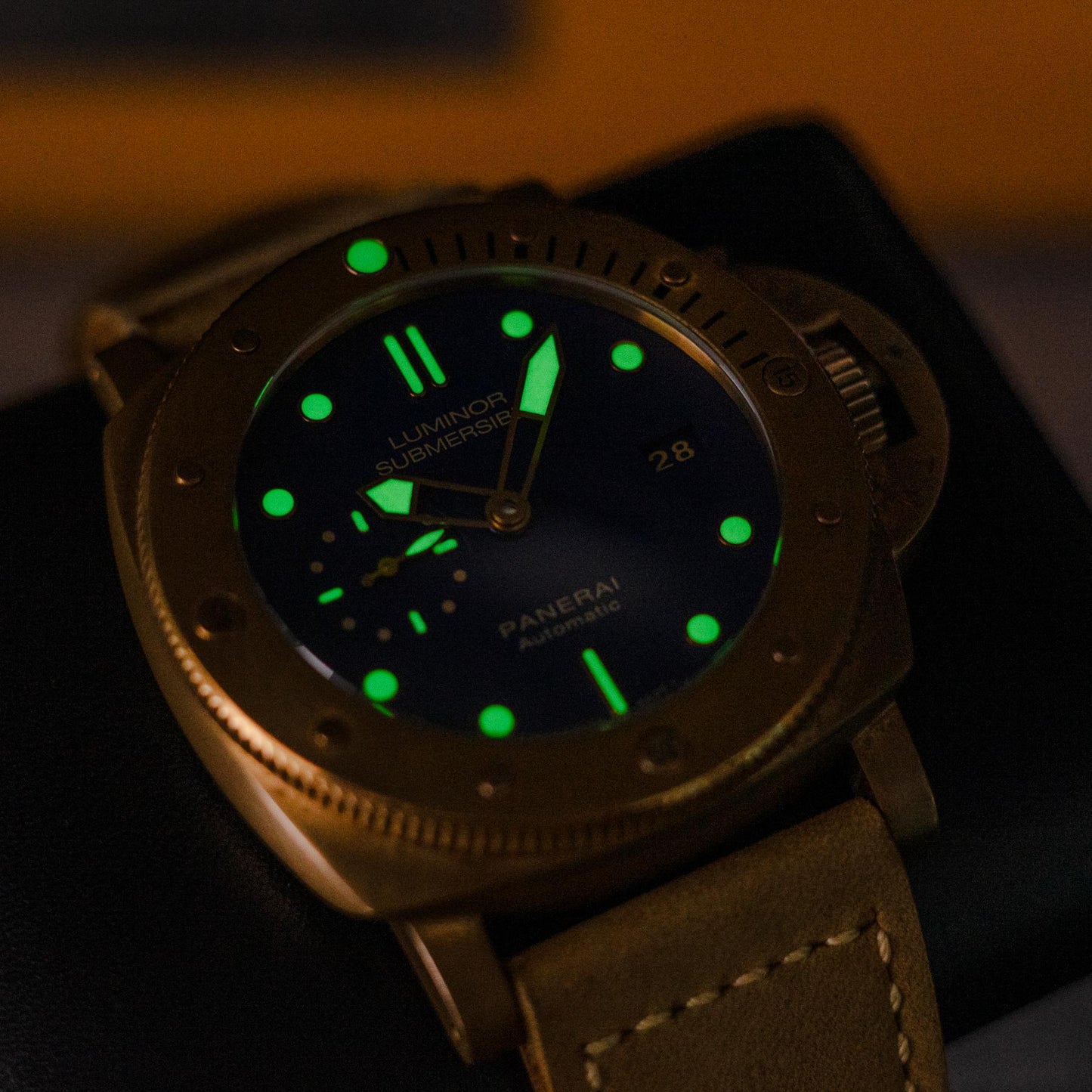 Panerai Submersible Bronzo PAM00671 47mm Blue Dial Box Papers 2018
