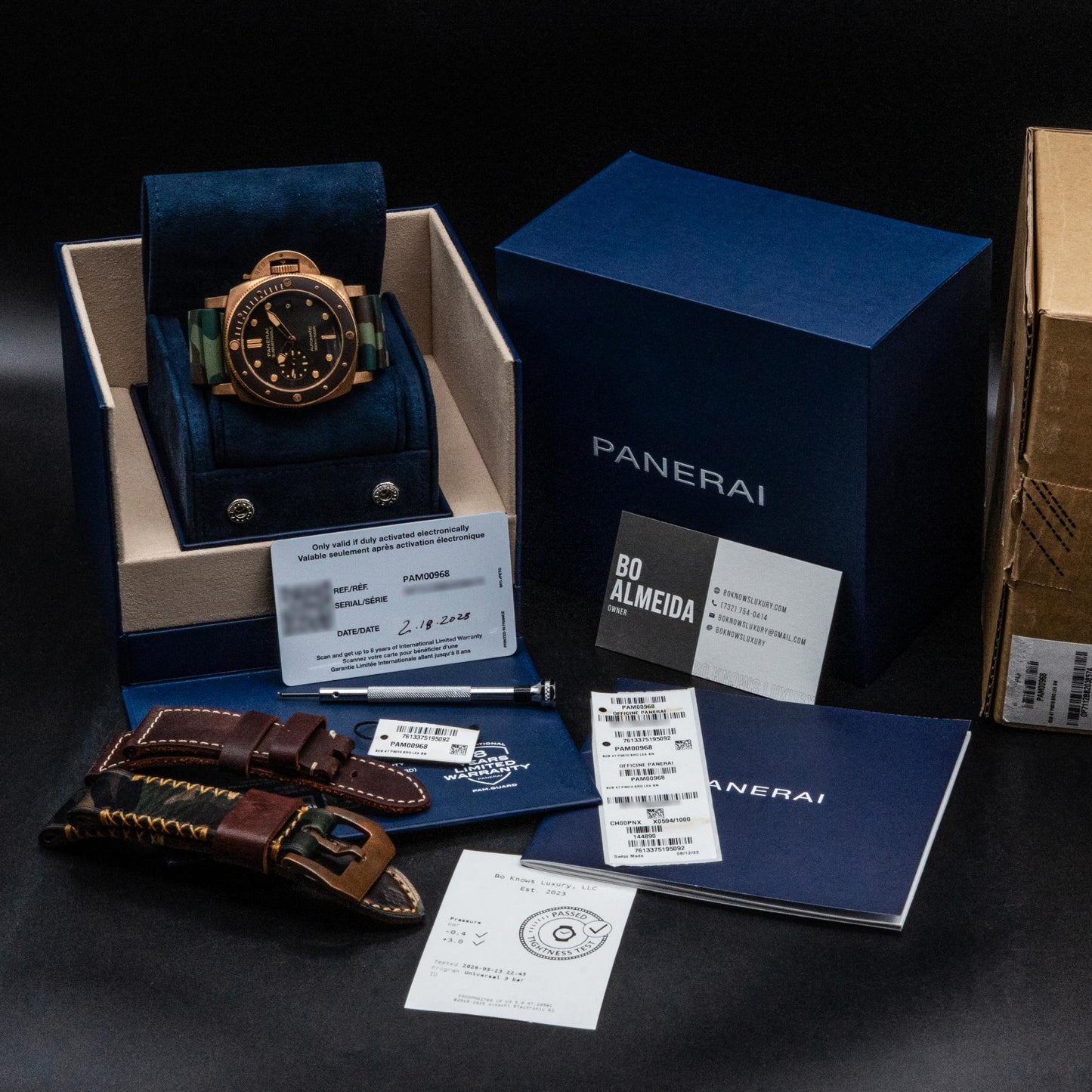 Panerai Submersible Bronzo PAM00968 47mm Bronze Brown Dial Box Papers 2023