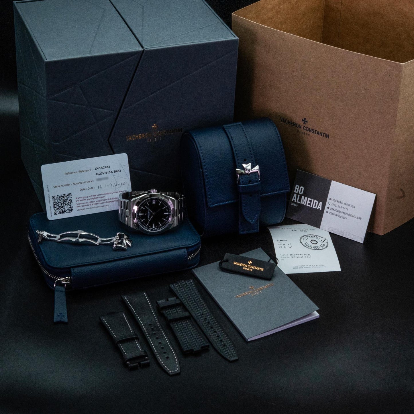 Vacheron Constantin Overseas 4520V/210A-B483 Steel Black Dial 41mm Box Papers
