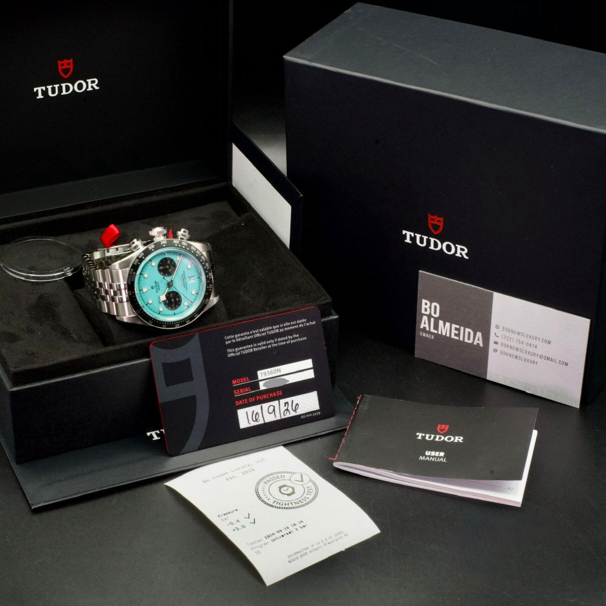 Tudor Black Bay Chrono Flamingo Blue 79360N 41mm Steel Turquoise Box Papers 2026