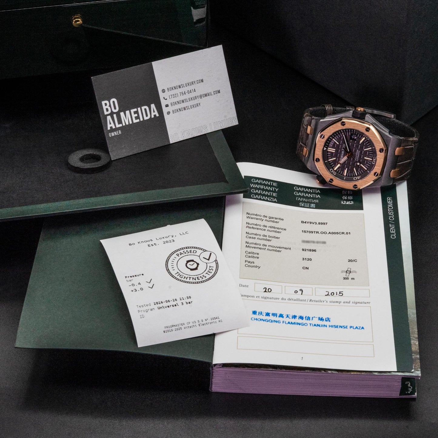 Audemars Piguet Royal Oak Offshore Diver QEII Cup 15709TR Tantalum Box Papers