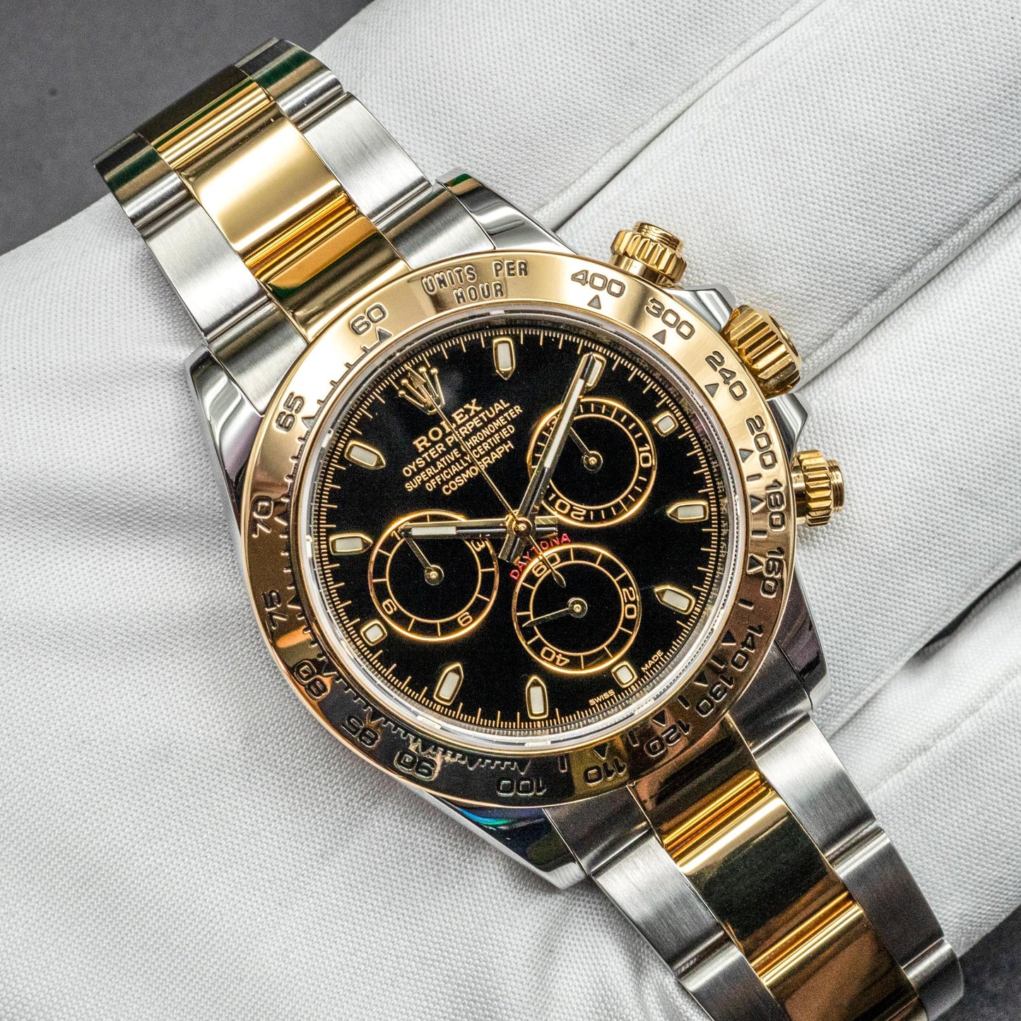 Rolex Cosmograph Daytona 116503 40mm Steel Gold Black Dial Box Papers 2018