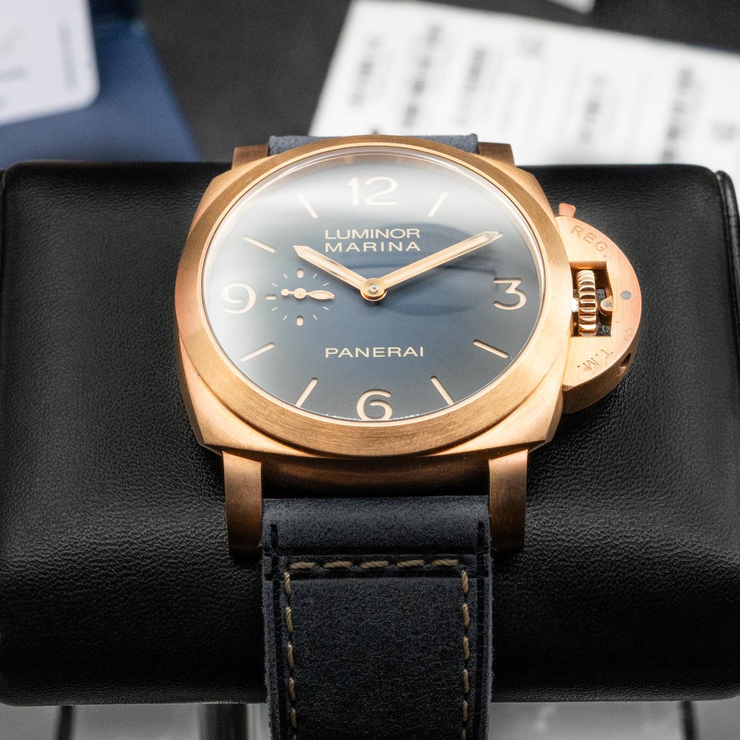 Panerai Luminor Marina Bronzo PAM01678 44mm Blue Sandwich Dial Box Papers 2025