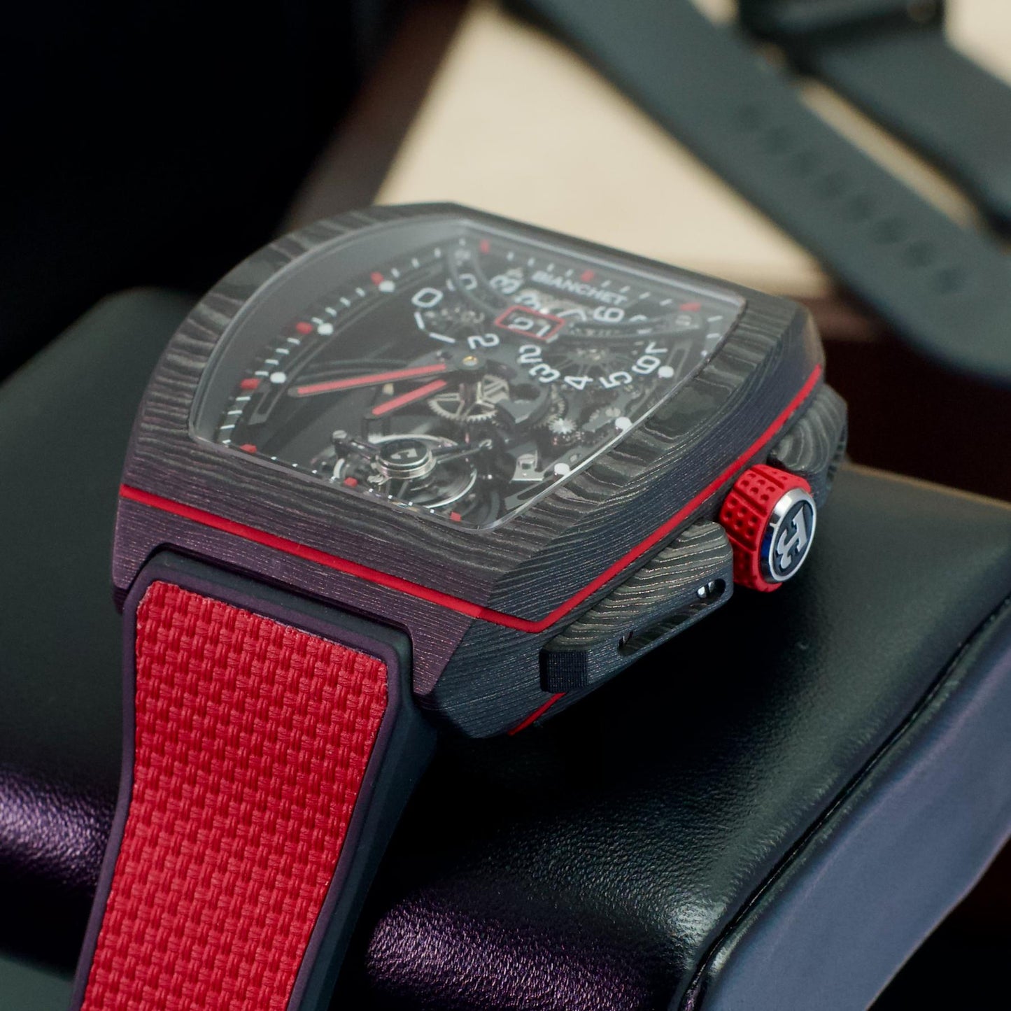 Bianchet Flying Tourbillon Grande Date Carbon Red B1.618 43mm Swiss B&P CBRFTGD4