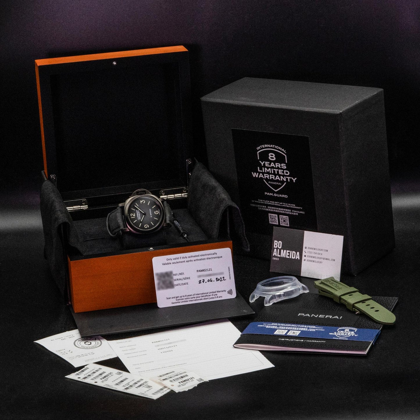 Panerai Luminor Base 8 Giorni Geneva Boutique PAM02121 Titanium LE 121