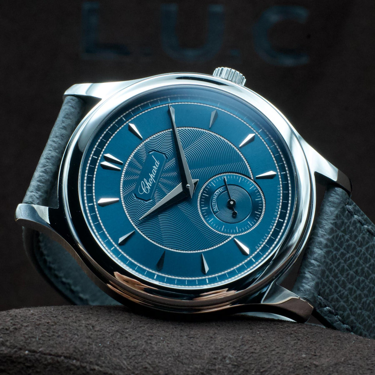 Chopard L.U.C 1860 168860-3005 36.5mm Lucent Steel Areuse Blue Box Papers 2026