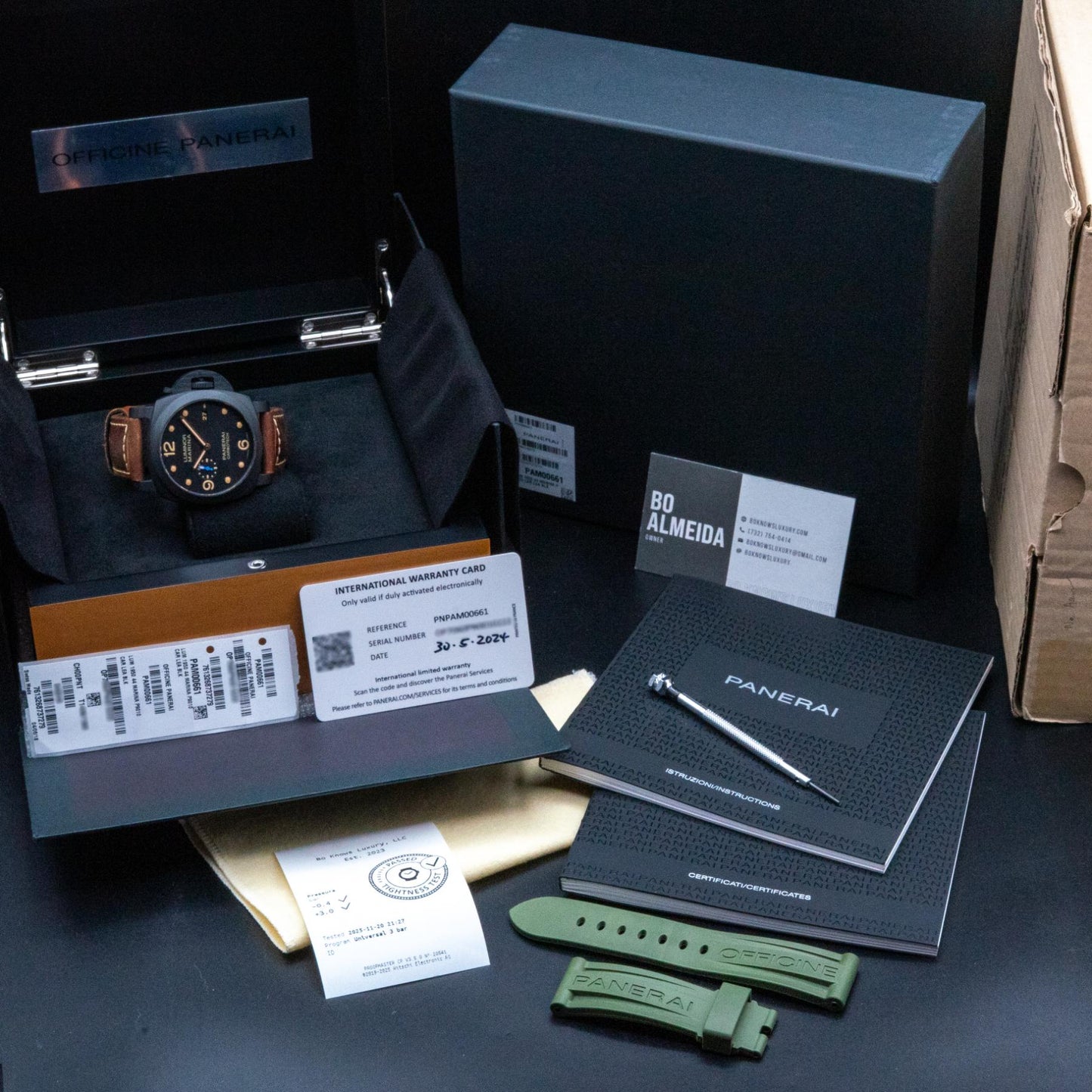 Panerai Luminor Marina 1950 Carbotech PAM00661 44mm Full Set Box Papers
