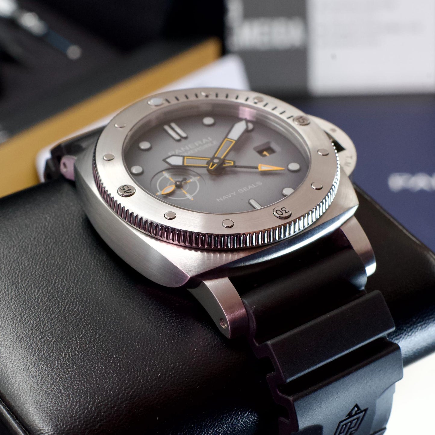 Panerai PAM01323 Submersible GMT Navy SEALs Limited Edition Steel 44mm