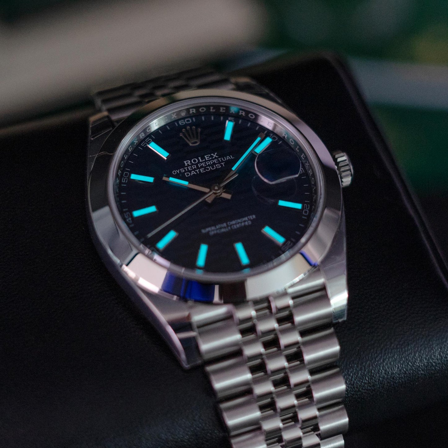Rolex Datejust 41 126300 Steel Blue Fluted Motif Dial Box Papers 2022