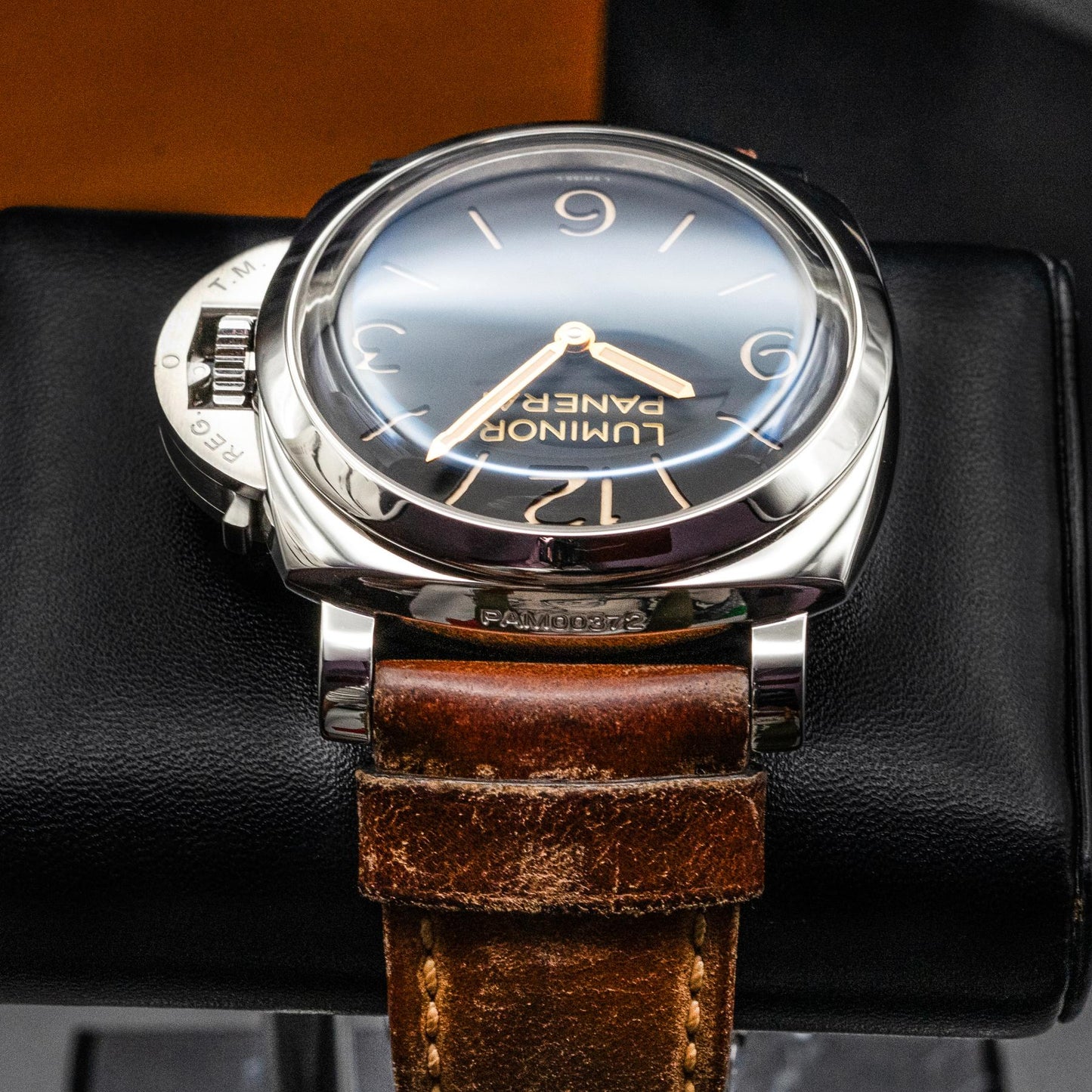 Panerai Luminor PAM00372 47mm Steel Black Dial Box Papers 2016