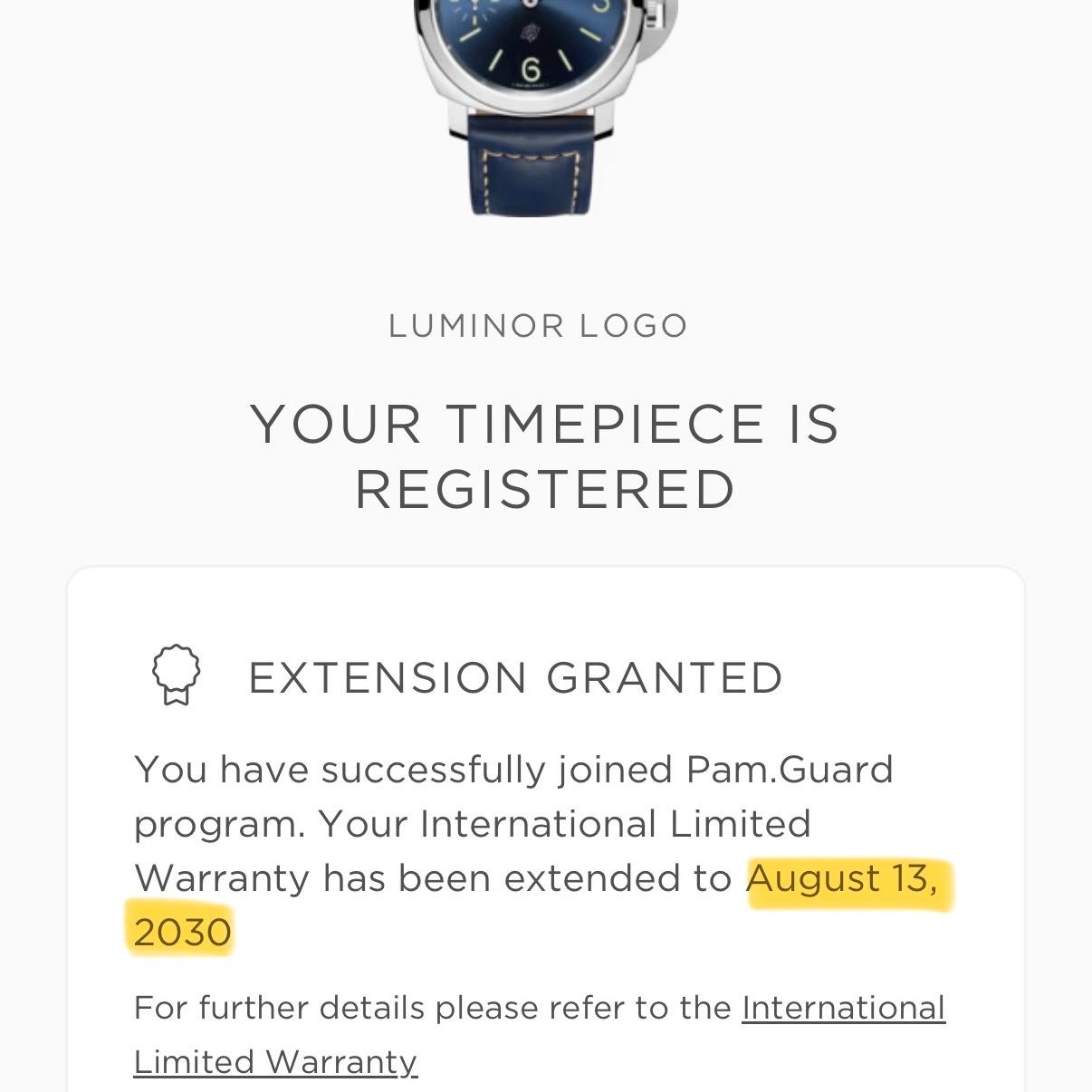 Panerai PAM01085 Luminor Logo Blu Mare 44mm Steel Blue Sunburst Dial