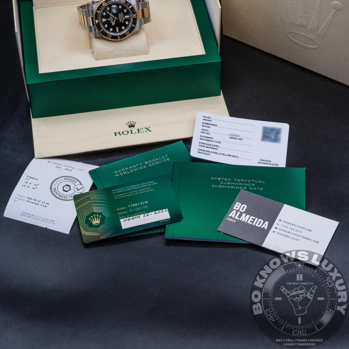 Rolex Submariner Date 126613LN 41mm Two Tone Gold Steel Black Box Papers 2022