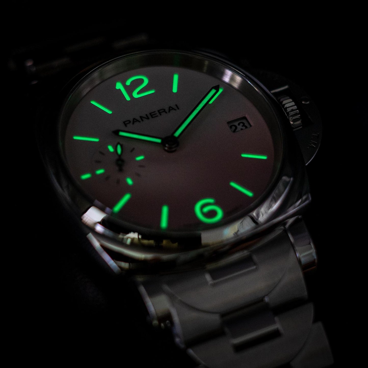 Panerai PAM01319 Luminor Due Pastello 38mm Pink Gradient Steel Bracelet