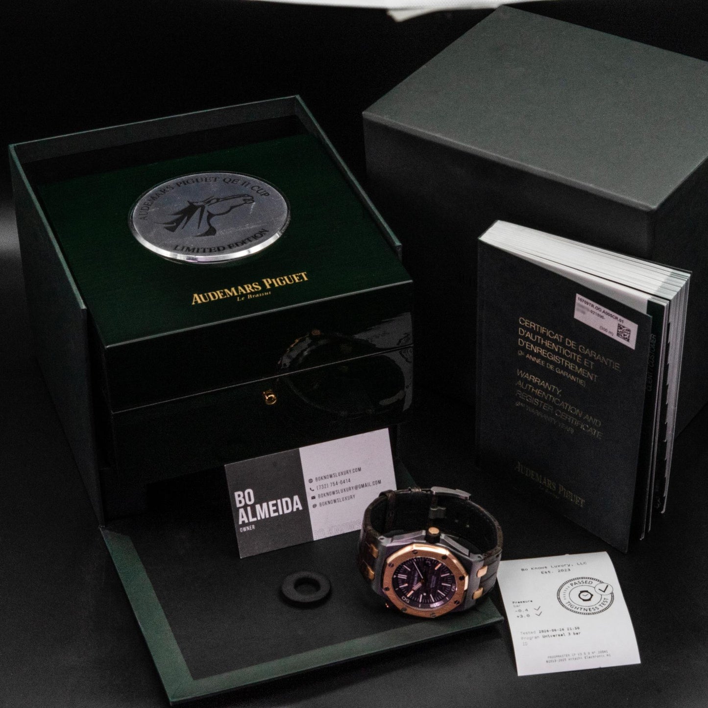 Audemars Piguet Royal Oak Offshore Diver QEII Cup 15709TR Tantalum Box Papers