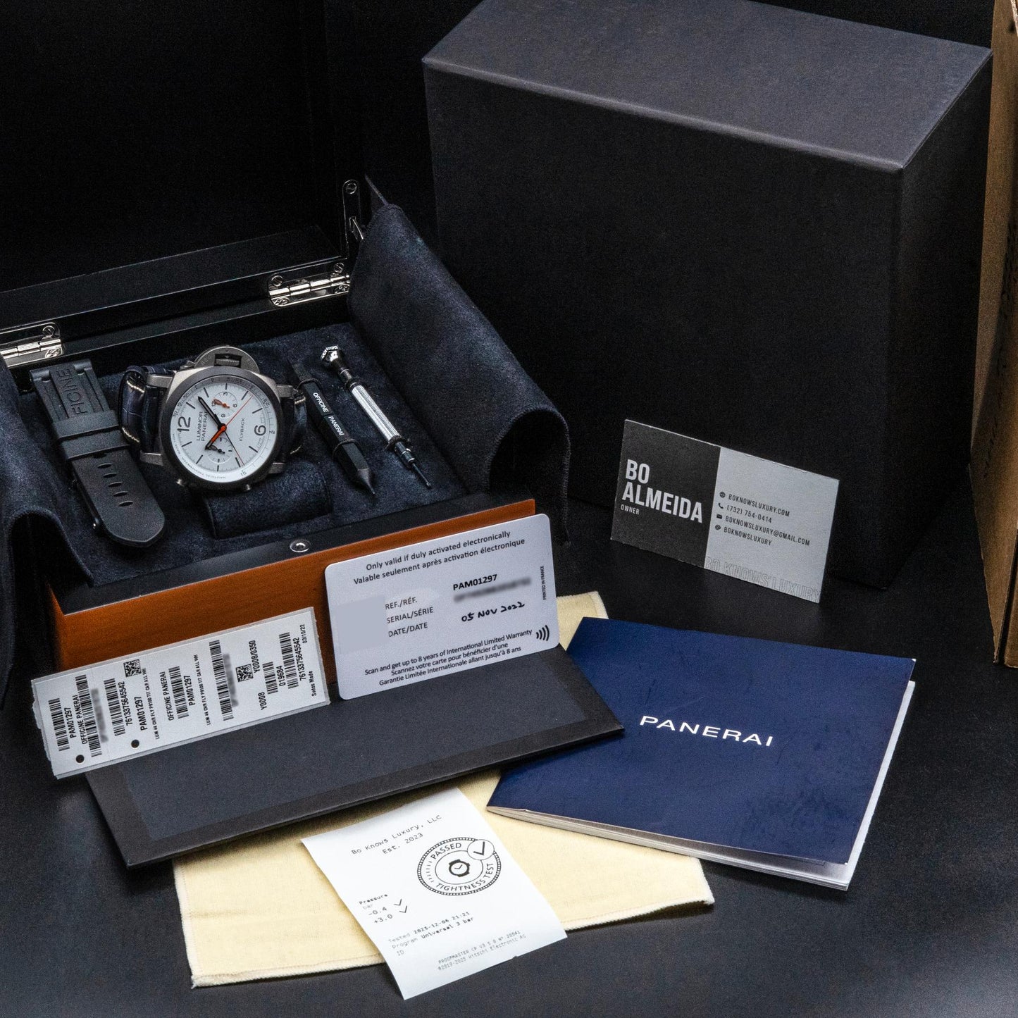 Panerai PAM01297 Luminor Chrono Flyback Zebra 44mm Titanium Carbotech Ltd