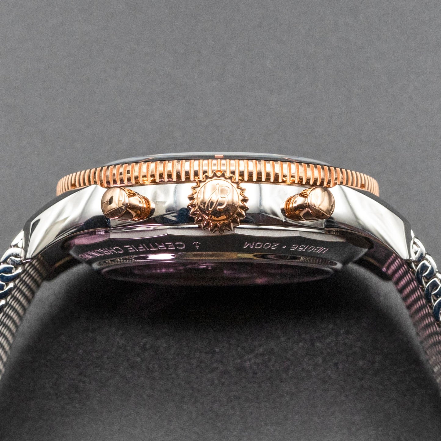 Breitling Superocean Heritage B01 Chronograph 42mm Steel Black Mesh Papers