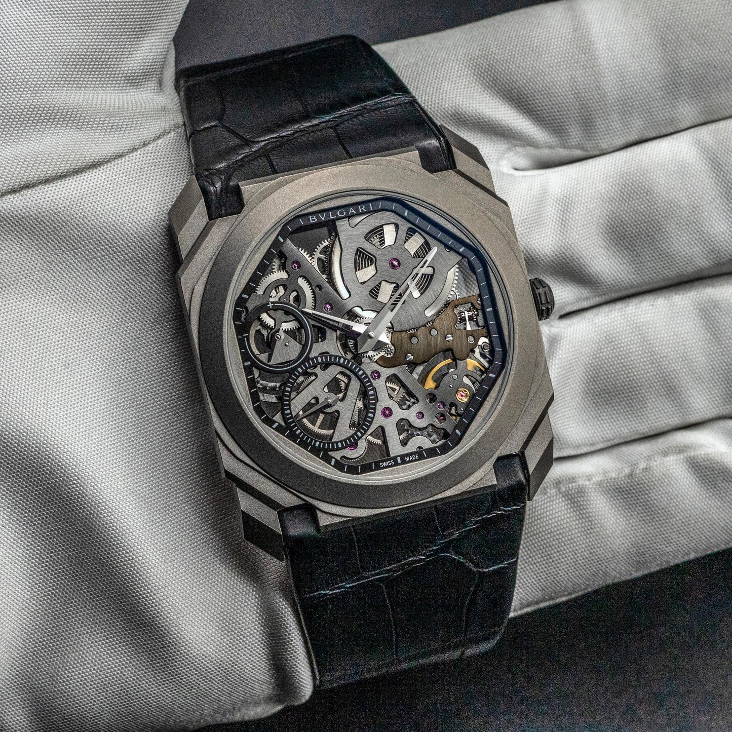 Bulgari Octo Finissimo Skeleton 102714 40mm Titanium Box Papers 2018