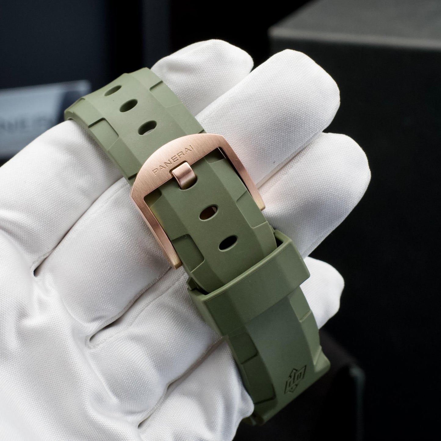 Gold panerai buckle