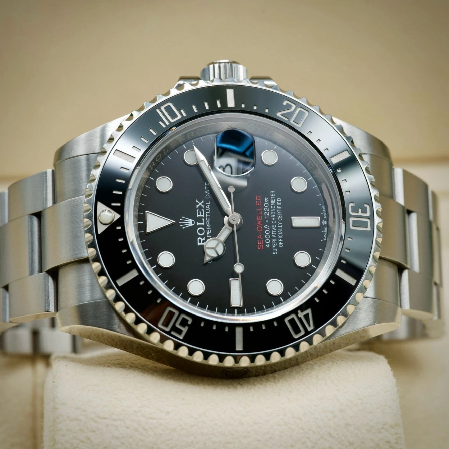 Rolex Sea-Dweller Stainless Steel Black Dial on Oyster SD43 43mm Box and Papers