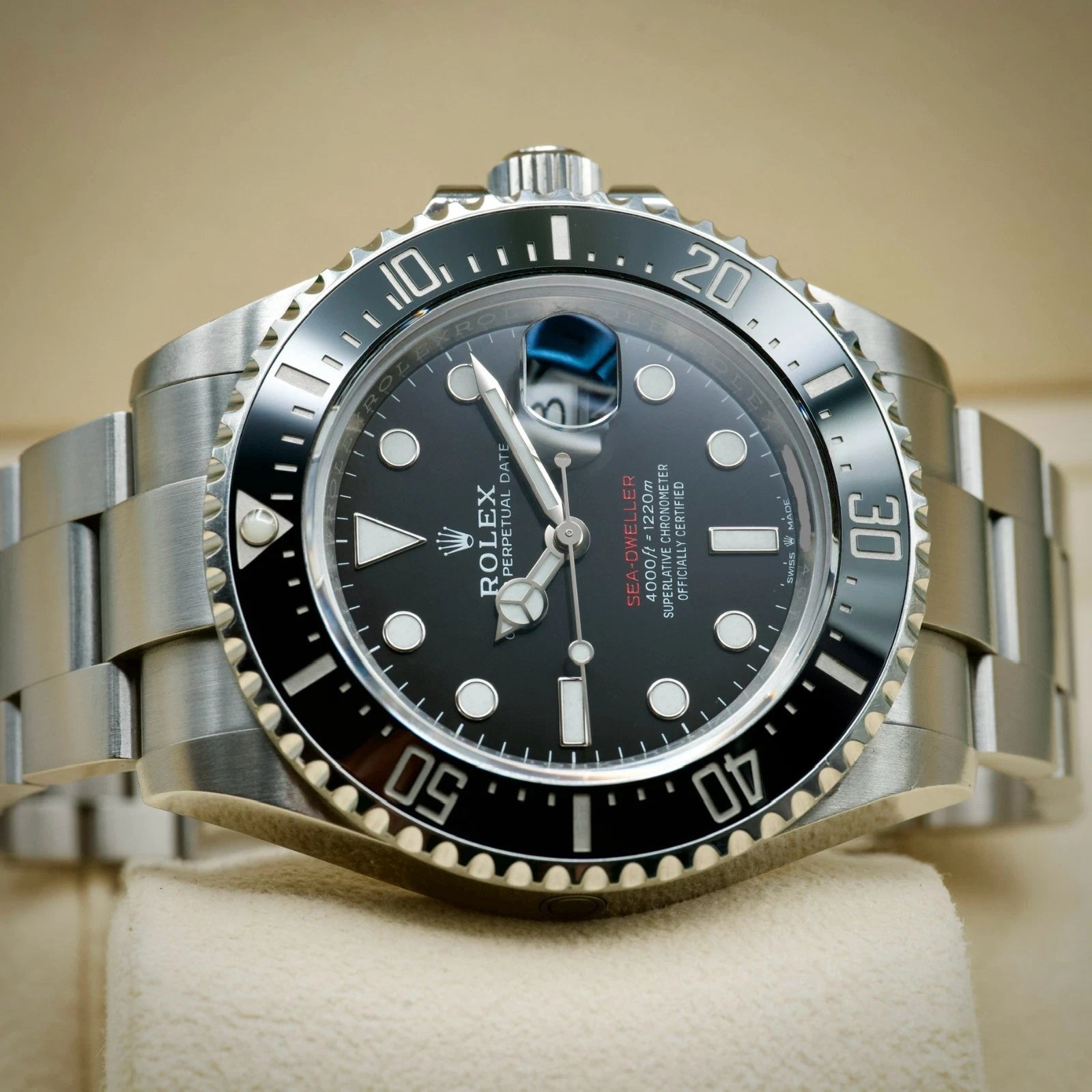 Rolex Sea-Dweller Stainless Steel Black Dial on Oyster SD43 43mm Box and Papers