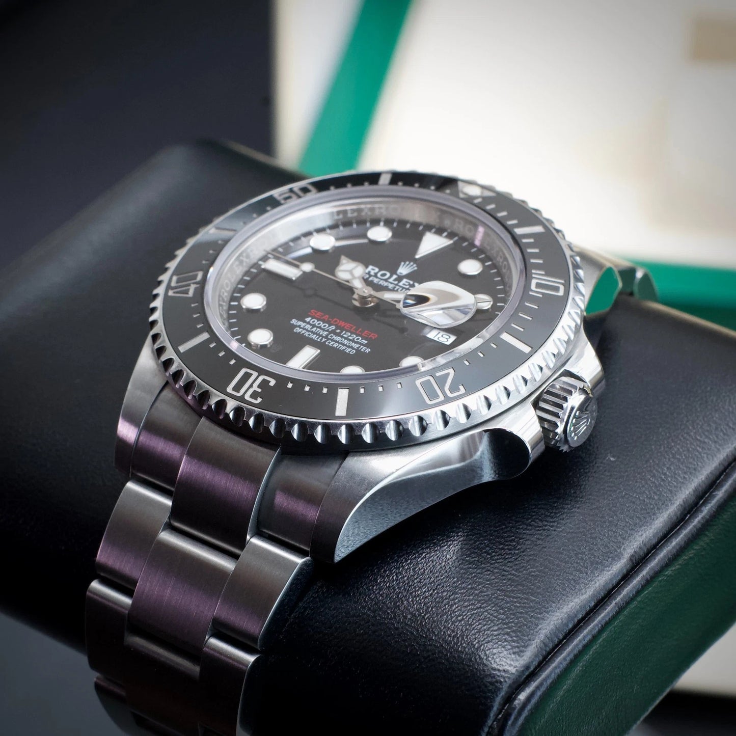 Rolex Sea-Dweller Stainless Steel Black Dial on Oyster SD43 43mm Box and Papers