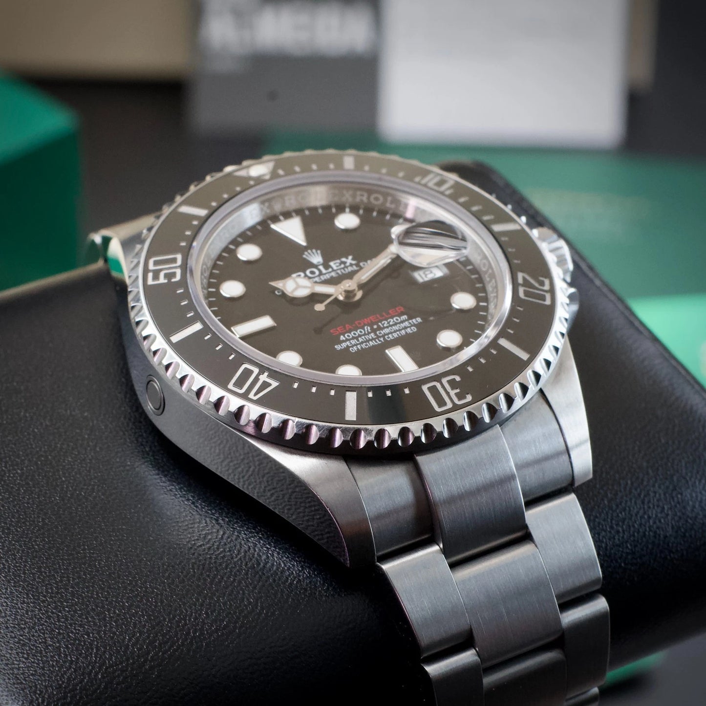 Rolex Sea-Dweller Stainless Steel Black Dial on Oyster SD43 43mm Box and Papers
