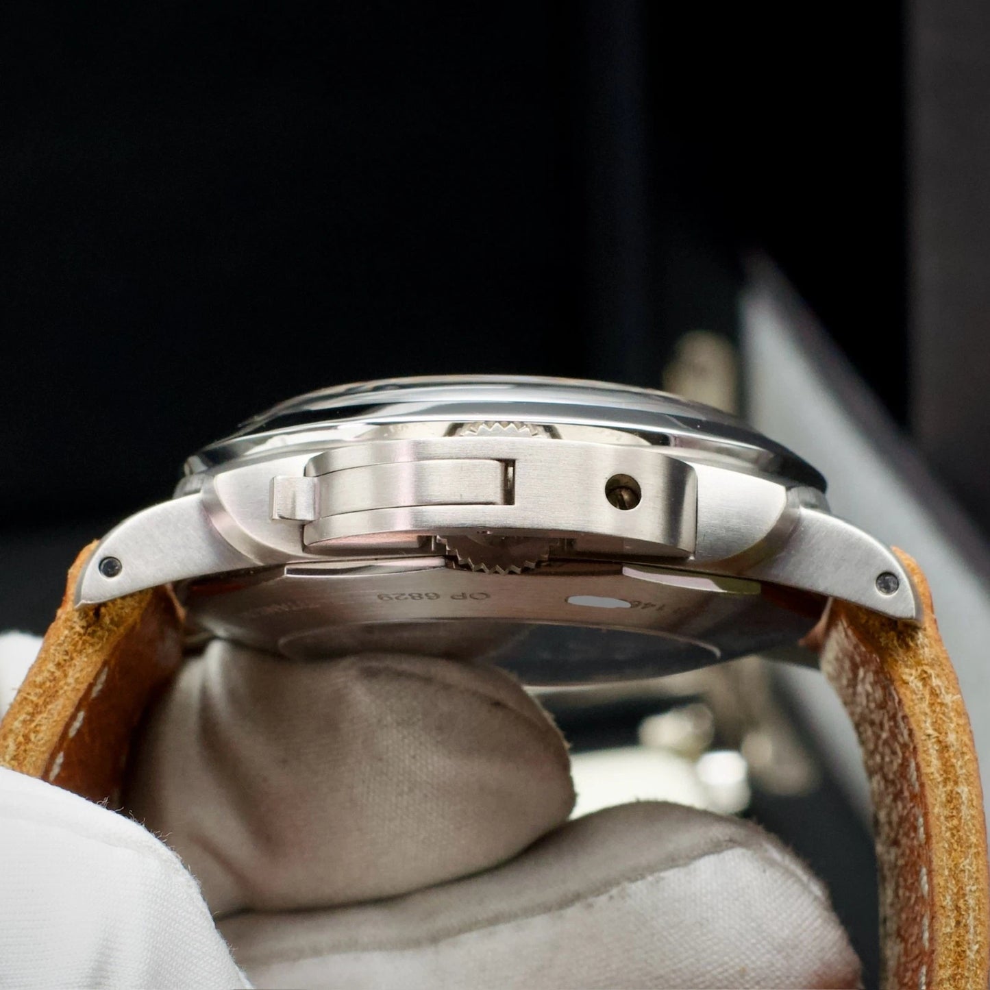 Panerai Luminor 1950 Left-Handed 8 Days Titanio Brown Dial Full Set 47 PAM00368